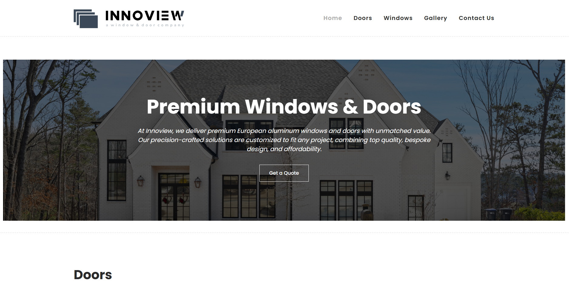 Window & Door Company Website